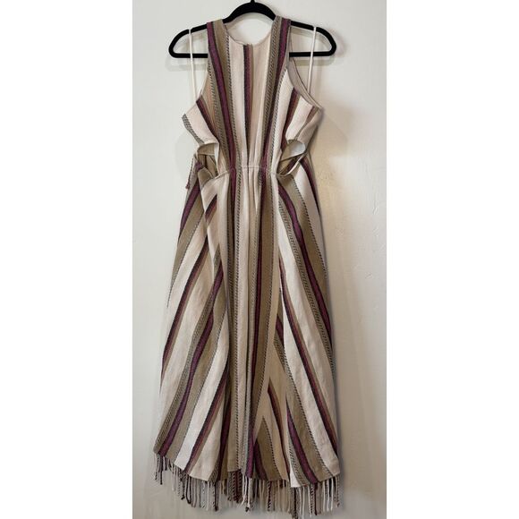 NWT Ulla Johnson Caterina Maxi Dress Positano Linen Cut Out Open Back Size 8 - Picture 5 of 15